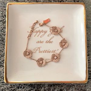 Kate Spade Rose Gold Flower Link Bracelet